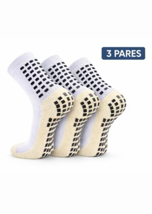 Calcetines antideslizantes | paquete de 3 pares | blancos.