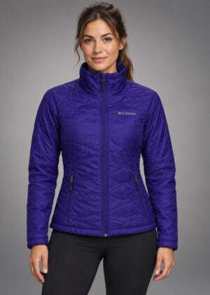 Chumpa impermeable Columbia morada talla XS grande