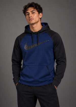 Hoodie Nike azul y negro talla S