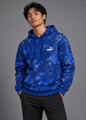 Hoodie Puma azul estampado talla XL